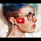 Blue Hair - Digital Portrait Time-lapse, Aaron Griffin : Time-lapse from a recent colour study. Original time was around 45 minutes with a gap of two in between :).