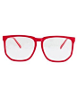 HELLO UK 英国代购 ASOS 2.7 俏美时尚红色方形超大平光框架眼镜-淘宝