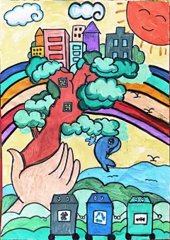 环保“童”画——红领巾小记者看南宁生态环保实践活动作品展播（绘画作品组）_小学