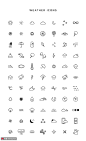 天气预报未来电器黑色线框UI图标 icon图标 线性图标