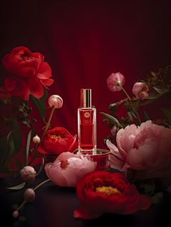 MJ生图素材-花瓣网|陪你做生活的设计师 | 新年 红色背景