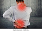 Business man suffering from neck and back pain Stock Photo