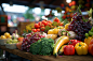 菜市场生鲜蔬菜市场摄影图