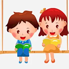 坐在秋千上看书免抠素材_新图网 https://ixintu.com 创意 手绘 插画 看书 矢量人物 秋千