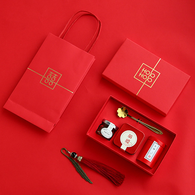 中国风婚礼伴手礼结婚回礼创意中式喜糖礼盒...
