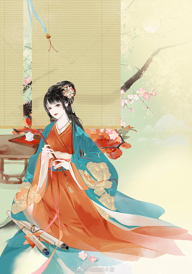 〔 古风美人 〕作者' 画画的小夏