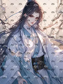 AI版权图古风男355