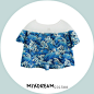 MIXDREAM原创设计#和风日本浮世绘海浪透明拼接刺绣汉字衬衫TEE 新款 2013