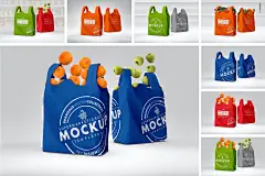 无纺布购物袋品牌设计样机 Non-Woven Shopping Bag Branding Mockup-设汇