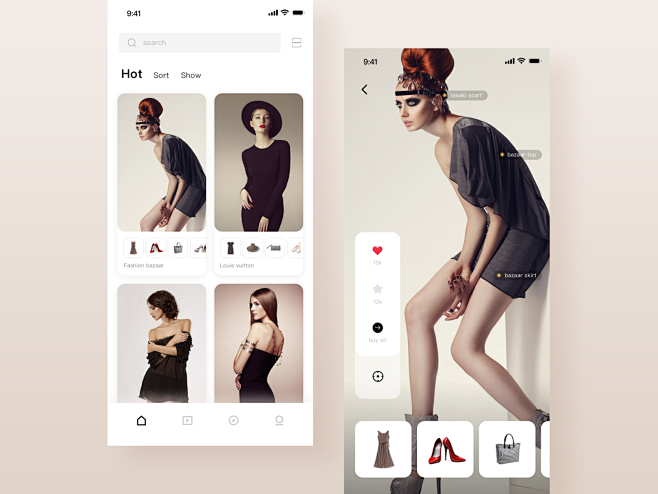 Fashion ux app ui ho...