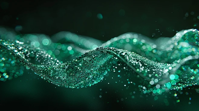 3D render of green a...