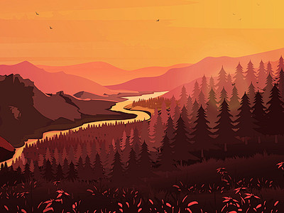 Nature in dusk