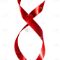 通用红色丝带彩带飘带装饰元素贴纸