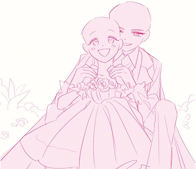 双人人模#参考#绘画#情侣 #双人#模板#cp#教程 版权归作者所有，侵删