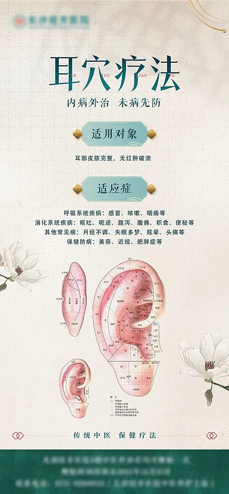 中医耳穴疗法海报-源文件分享-ywjfx.cn-花瓣网