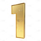 通用倒计时3D立体C4D数字1元素