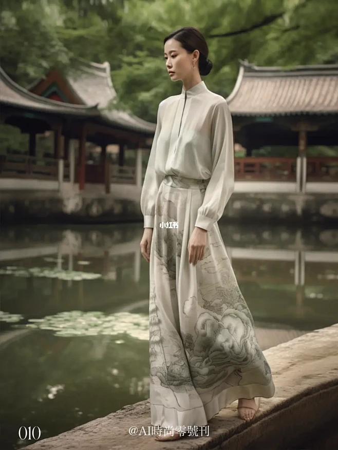 【10】AI时尚刊｜新中式服装设计｜Midjourney-花瓣网