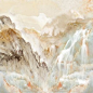 装饰画-石纹山水画