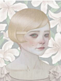 #Hsiao Ron Cheng #插画#艺术#花#人物#