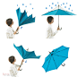 #趣味#雨天打伞会遇到这样的问题：1、伞上的雨水容易把衣服弄湿。2、找个挂伞的地方并不容易。
日本设计师梶本博司为 h concept 设计的这把「UnBRELLA」伞构思数十年，正如其名字所暗示的那样，和普通雨伞不同，这把伞的伞盖是倒立的，收起时伞尖朝下，打开时伞骨朝上露在外面。