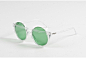 Henry Holland for Le Specs. Muffin Top Clear/Green sunglasses