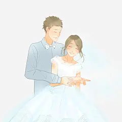 手绘漫画风新郎新娘图宝宝 https://bao16.com 手绘 卡通人物 动画 动漫 插画 爱情 婚礼 漫画风新郎新娘