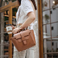 Versatile Crossbody and Backpack Shoulder Bag - Brown, ONE-SIZE