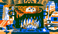 阿弩采集到插画