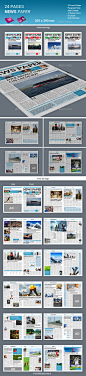 24 Pages Newspaper - Newsletters Print Templates