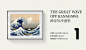 葛饰北斋装饰画 Hokusai神奈川冲浪里日式和风浮世绘画芯挂画版画-淘宝网