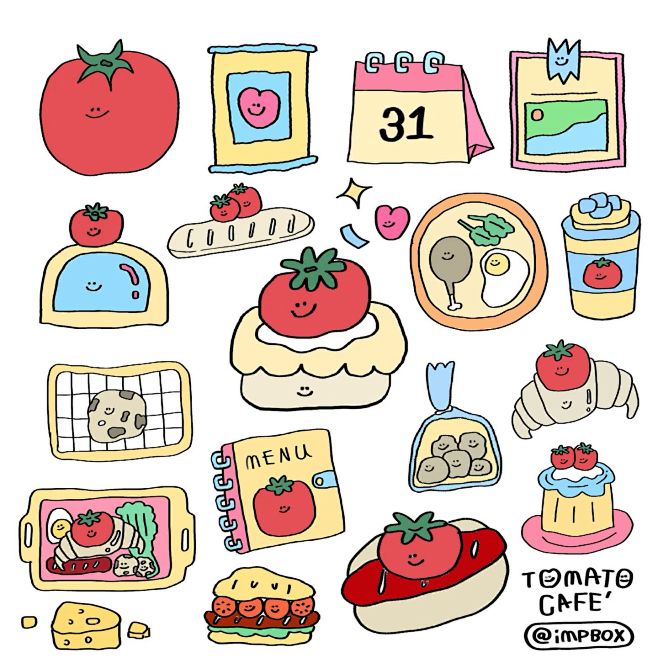其中包括图片： tomato cafe!...