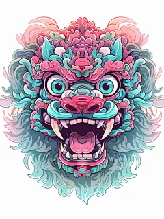 AI图狮子素材图AI图元素