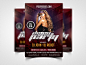 Disco Party Poster Flyer Template Free PSD #095 :  