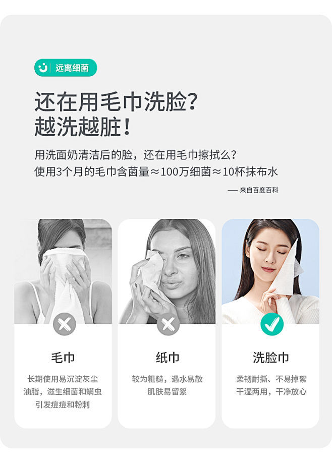 可优比棉柔巾一次性洗脸巾婴儿手口屁绵柔巾...