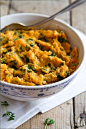 Kale and Goat Cheese Mashed Sweet Potato