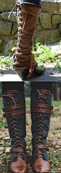 #皮革护脚##Leather##Spats##shoes##costume##steampunk#