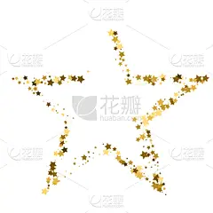 简单,模板,黄金,星形,贺卡,头等舱,几何形状,纺织品,华贵