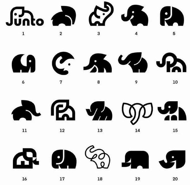关于大象的logo图形