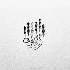 简单的线条小插画一组 ​#简笔画##手帐素材插画手绘# ​