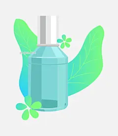 手绘护肤品美妆插画图片大小2000x2309px 图片尺寸166.02 KB 来自PNG搜索网 pngss.com 免费免扣png素材下载！化妆品插画#蓝色的瓶子#绿色的叶子#手绘护肤品#天然护肤品#植物护肤品#装饰图案#