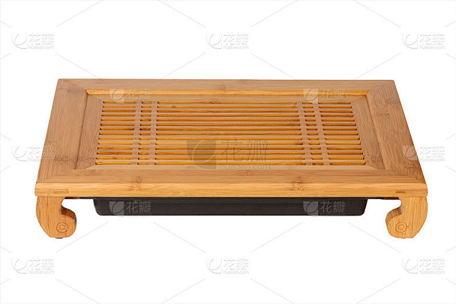 中国茶道用竹盘或竹桌。