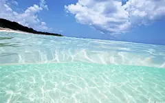 夏日海滩（蓝天白云海滩）(壁纸7)