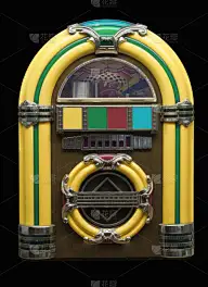 自动点唱机,噪声,剪贴路径,音乐,背景分离,一个物体,垂直画幅,图像,古董,古典式