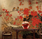 Chinese style wallpaper background new chinese style wallpaper silk hand painting wallpaper hand painting wallpaper $110,25