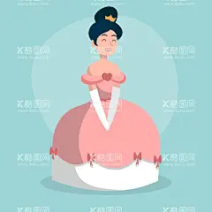 公主  - 源文件下载【酷图网】公主,童话,卡通,手绘,插图,卡通人物,童话人物,小公主