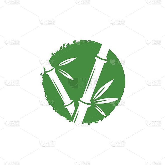 竹矢量图标插图