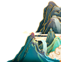 国潮 山水 插画 矢量 山水图形 免抠素材 PNG  (128)