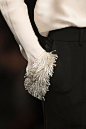 Beaded Cuffs - elegant shirt sleeve with silver embellishments; fashion details // Anteprima FW13: Beaded Cuffs - elegant shirt sleeve with silver embellishments; fashion details // Anteprima FW13