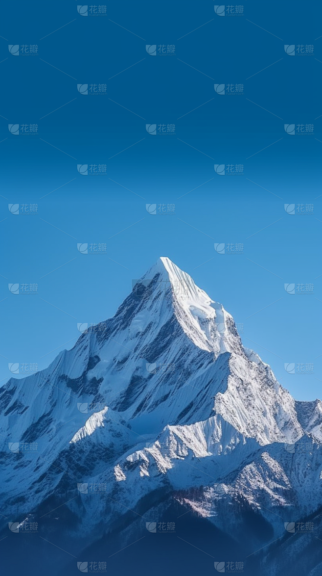 山峰山脉雪山自然风景景观