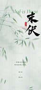 三伏天末伏时节海报-源文件